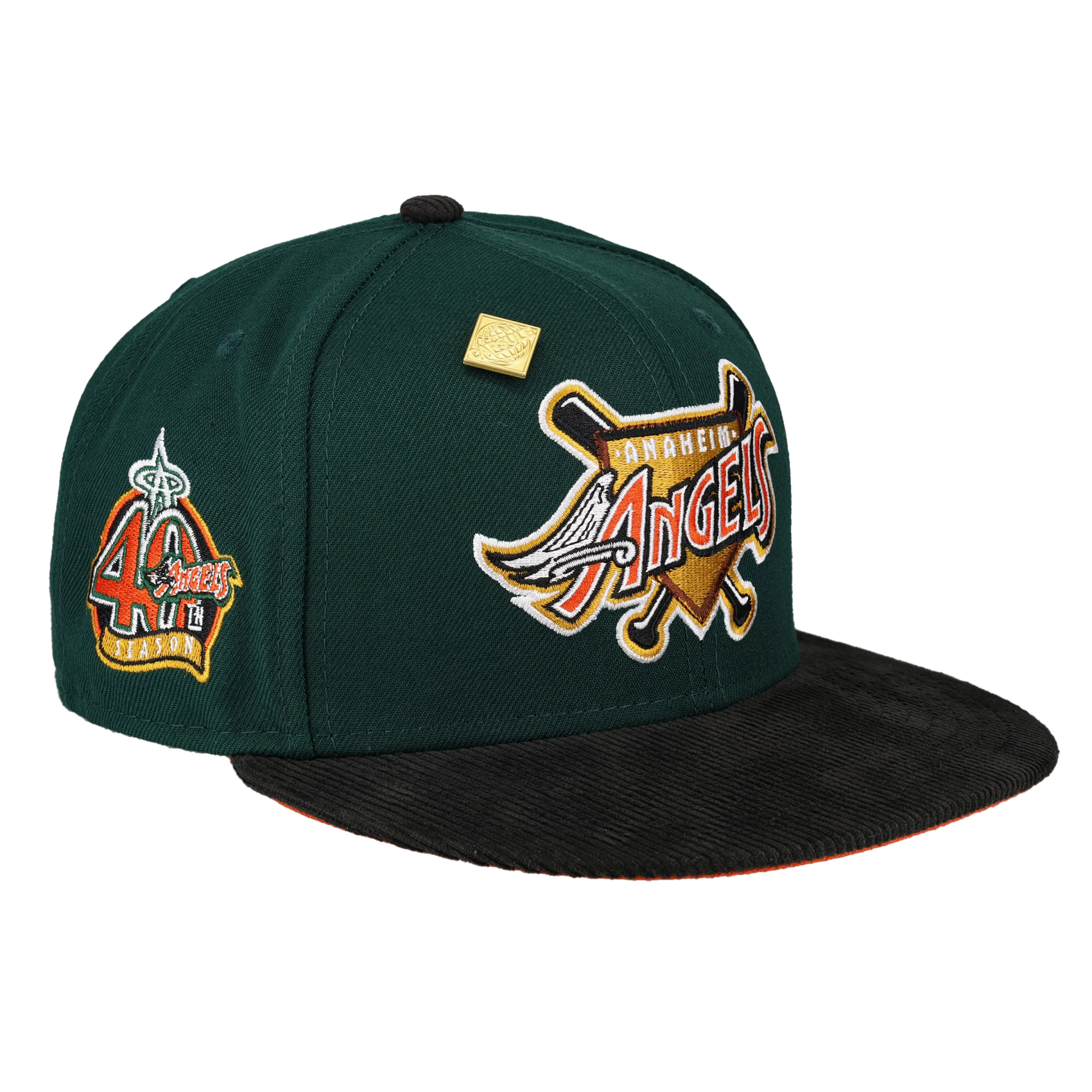 Anaheim Angels 40th Season Patch Corduroy Brim 59Fifty Fitted Hat