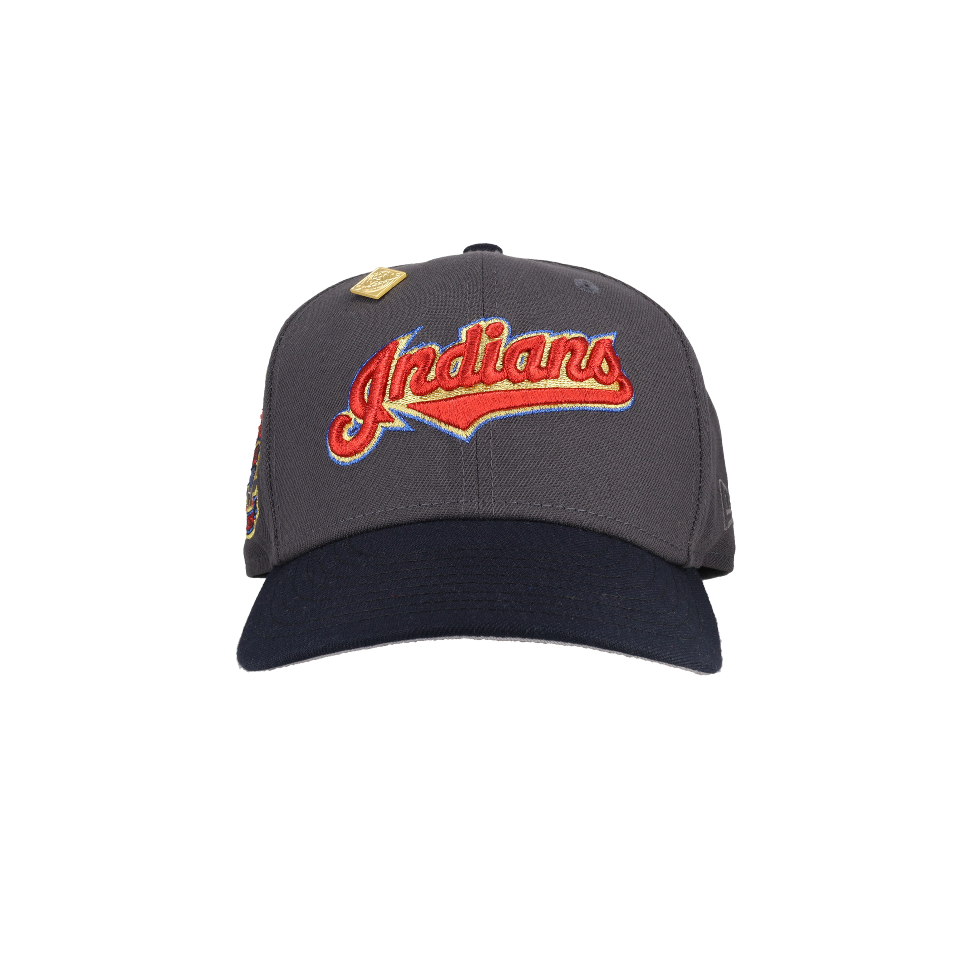 Cleveland Indians Red Metallic Stitching Inaugural Season Fitted Hat