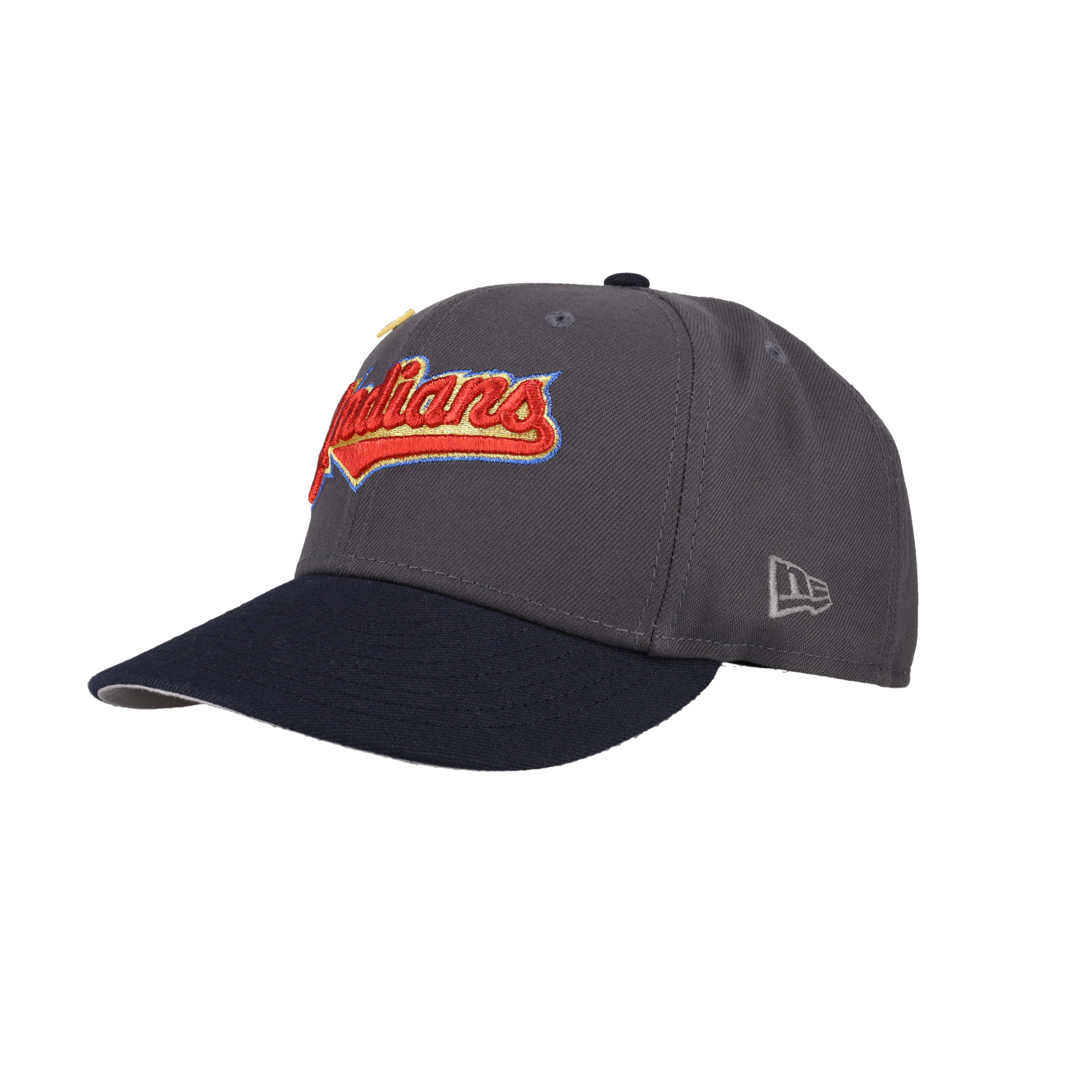 Cleveland Indians Red Metallic Stitching Inaugural Season Fitted Hat