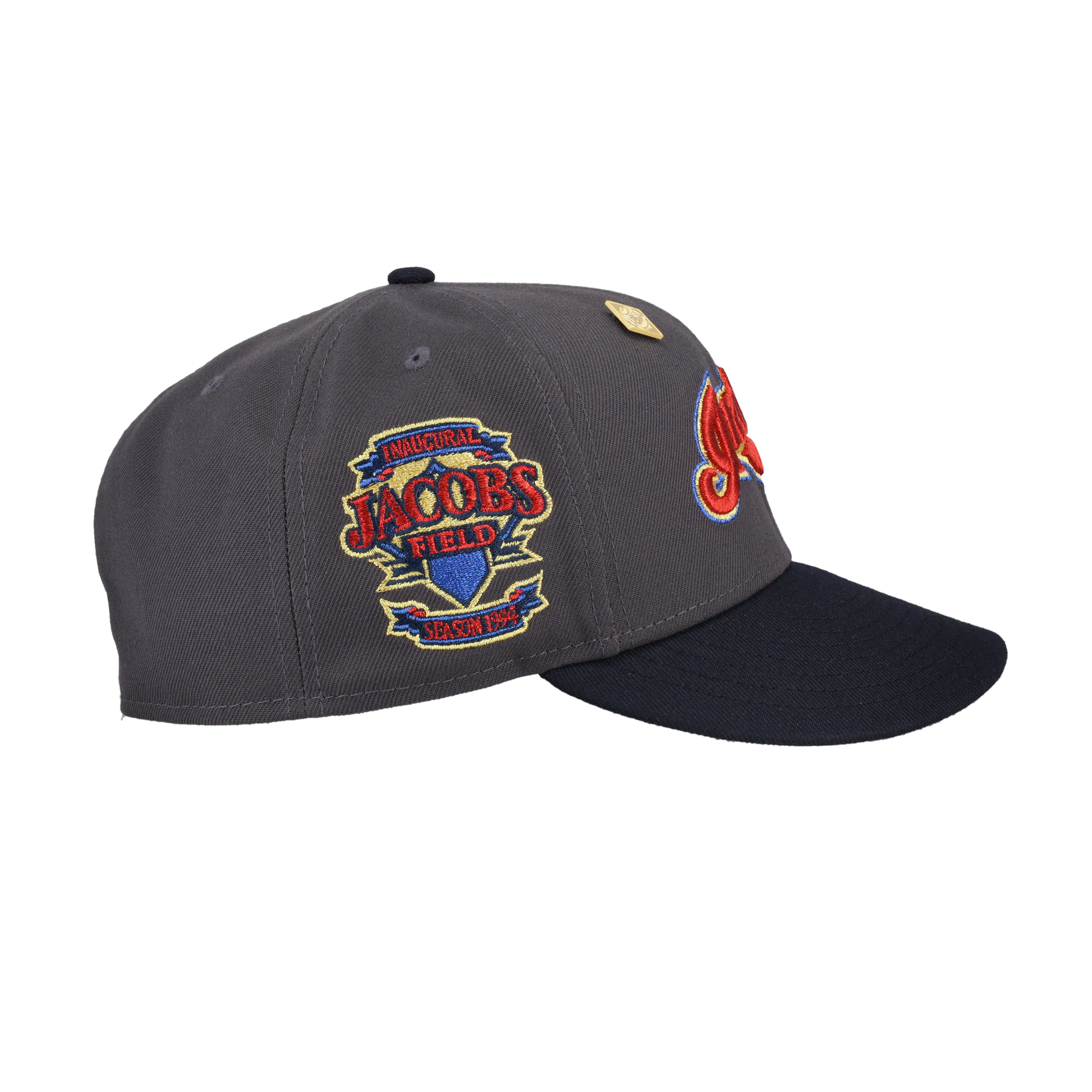 Cleveland Indians Red Metallic Stitching Inaugural Season Fitted Hat