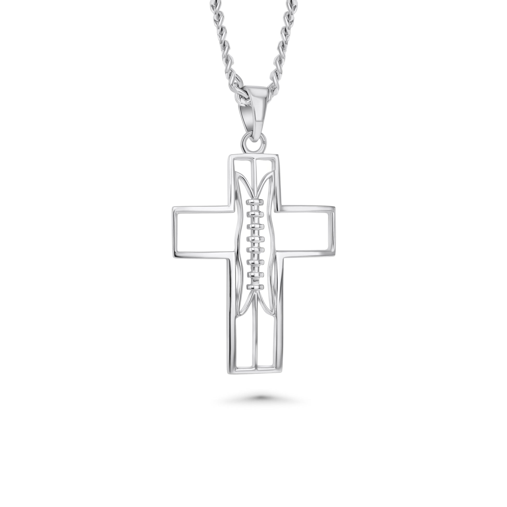 Gridiron Football Cross Necklace