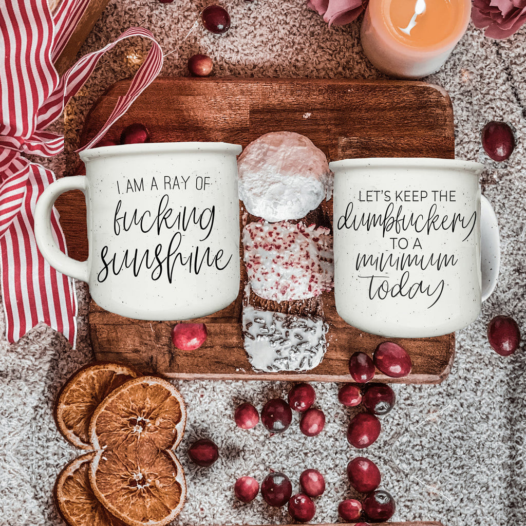 Sarcastic Coffee Mug 14.5oz - Keep Dumbf**kery To A Minimum