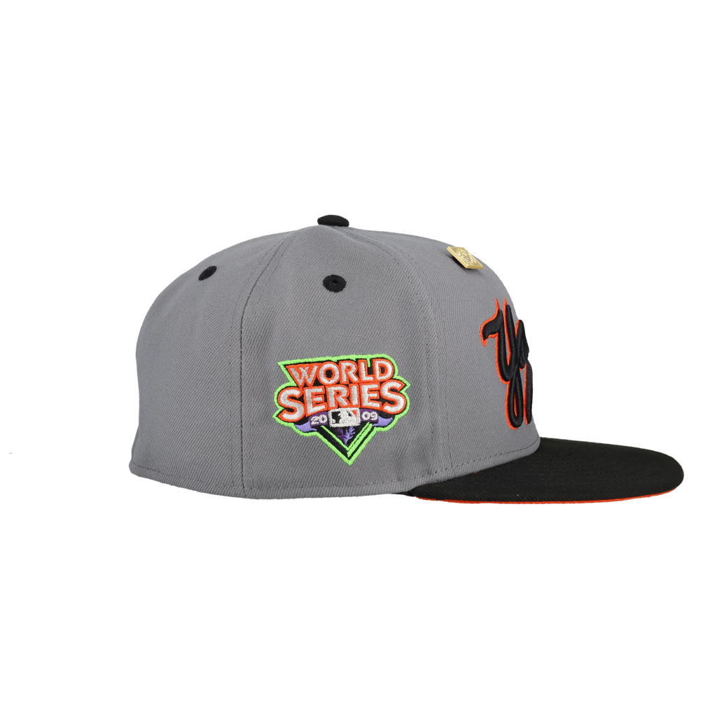 New York Yankees Script Logo 2023 Scaredy Cat Collection 2009 World Series Fitted Hat