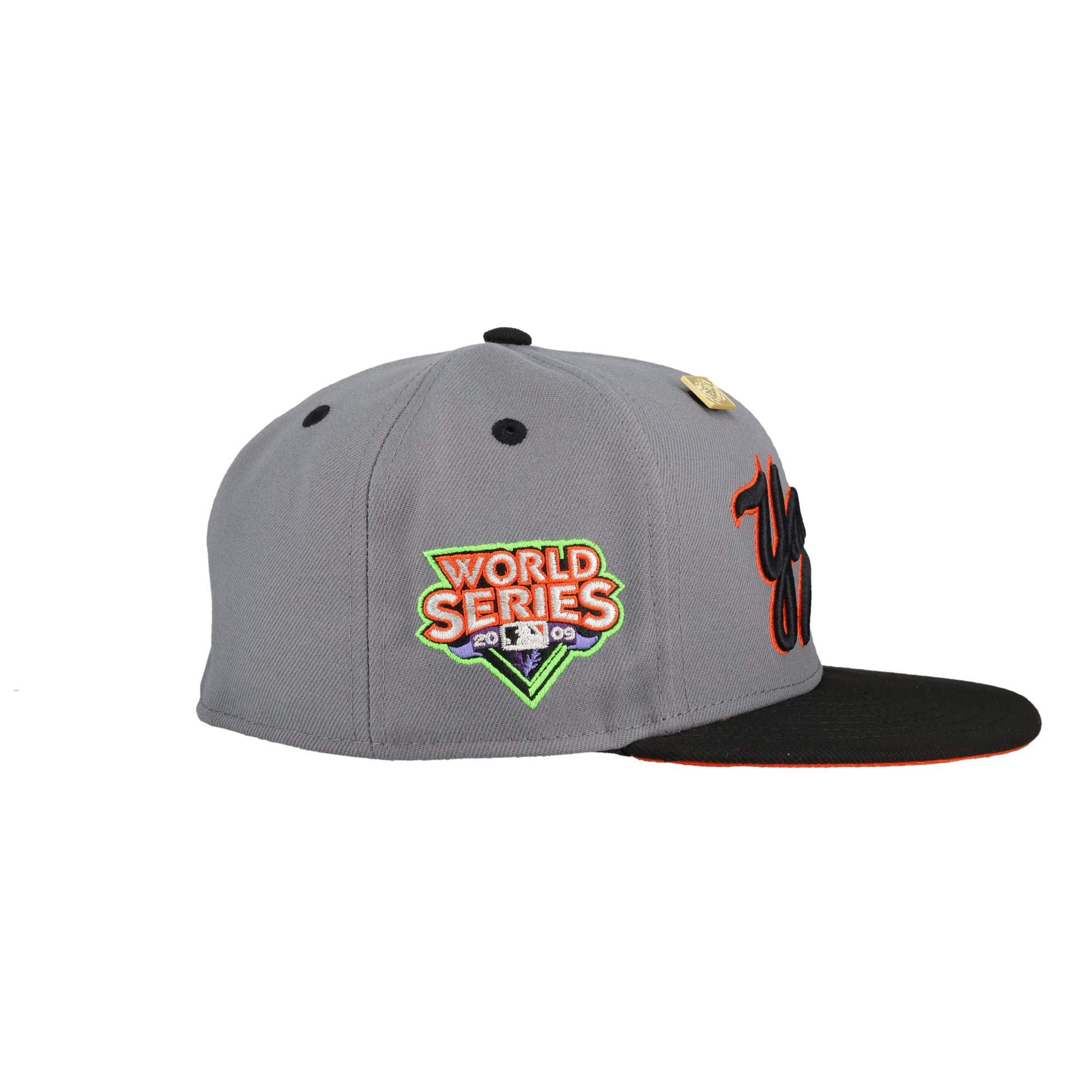 New York Yankees Script Logo 2023 Scaredy Cat Collection 2009 World Series Fitted Hat