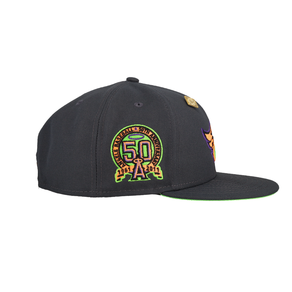 Anaheim Angels 50th Anniversary Patch Grey New Era 59Fifty Fitted Hat