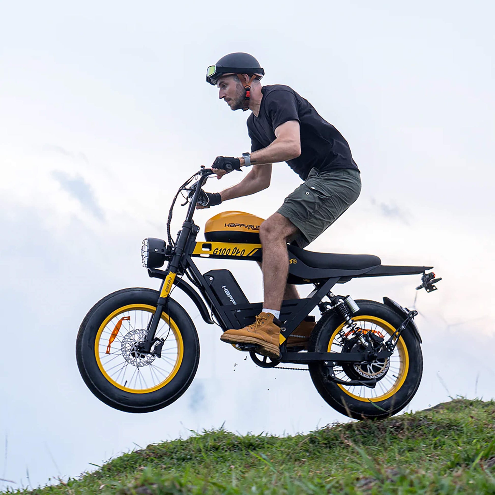 HappyRun G100 (G100 Pro) Long Distance Electric Fat Tire Bike Motorcycle (SAK95715)