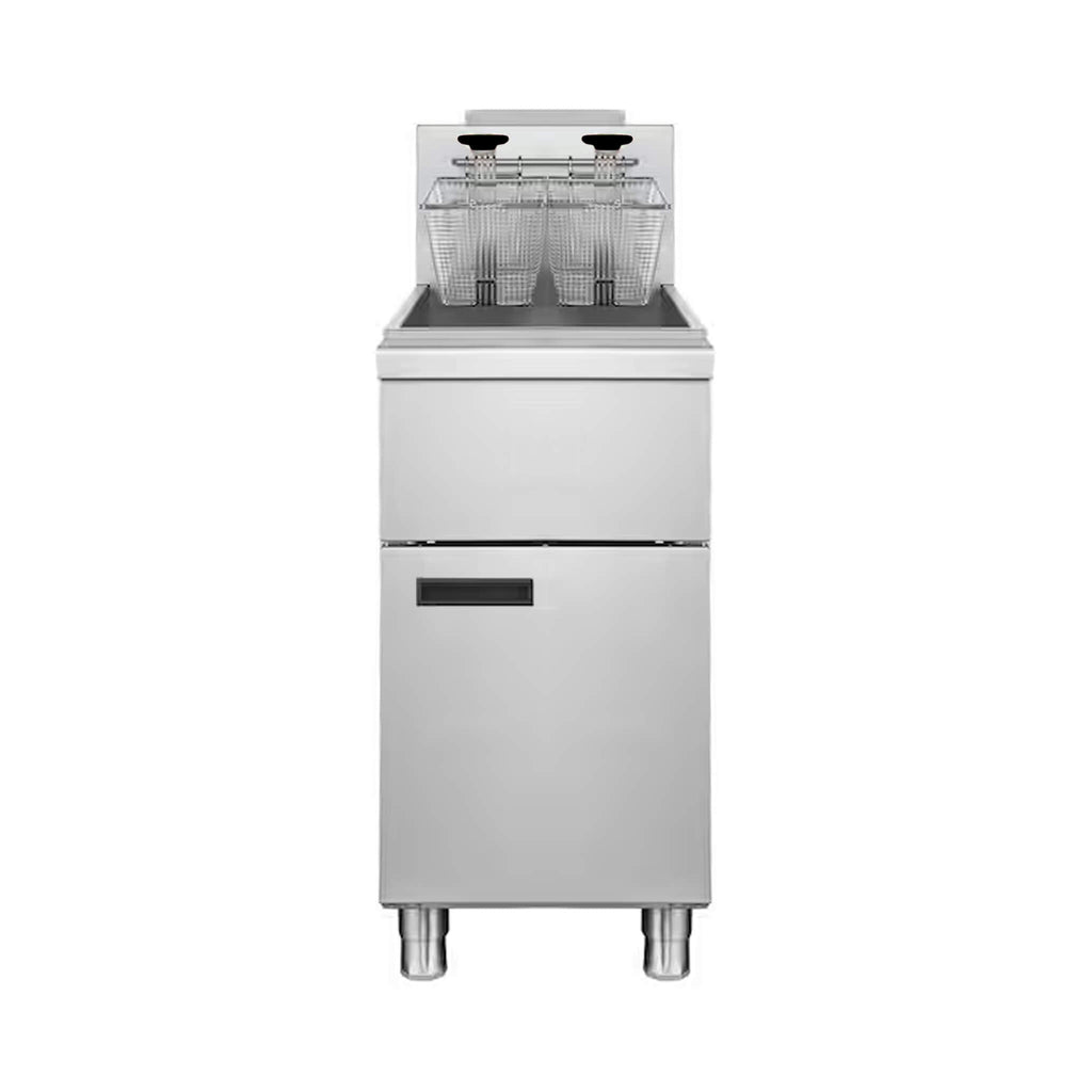 Heavy-Duty 120K BTU Commercial Stainless Steel 4-Burner Propane Deep Fryer (SAK64021)