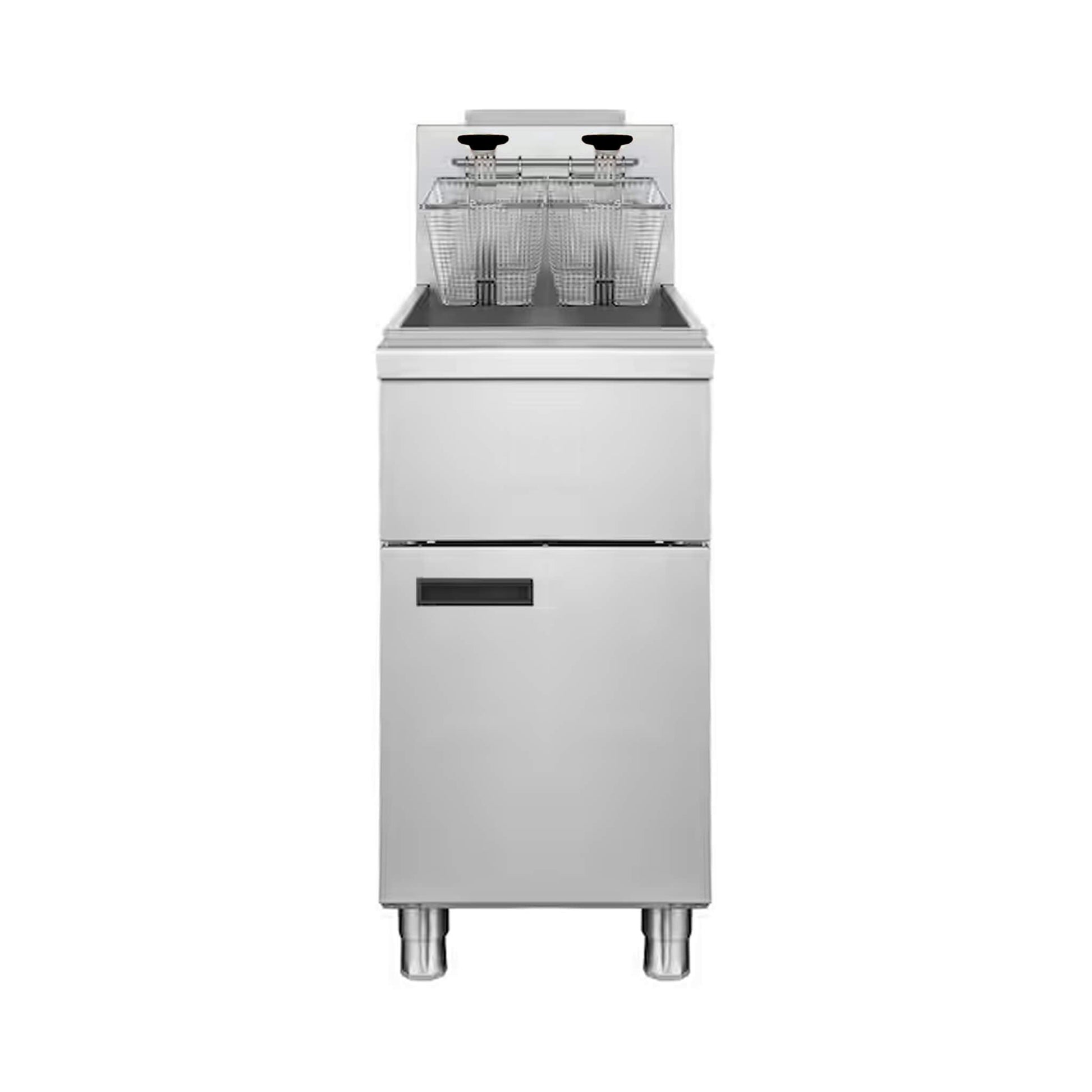 Heavy-Duty 120K BTU Commercial Stainless Steel 4-Burner Propane Deep Fryer (SAK64021)