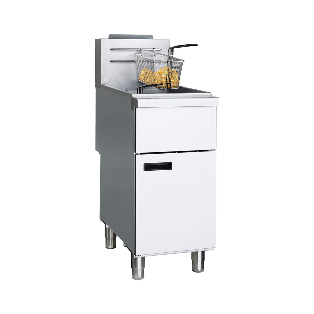 Heavy-Duty 120K BTU Commercial Stainless Steel 4-Burner Propane Deep Fryer (SAK64021)