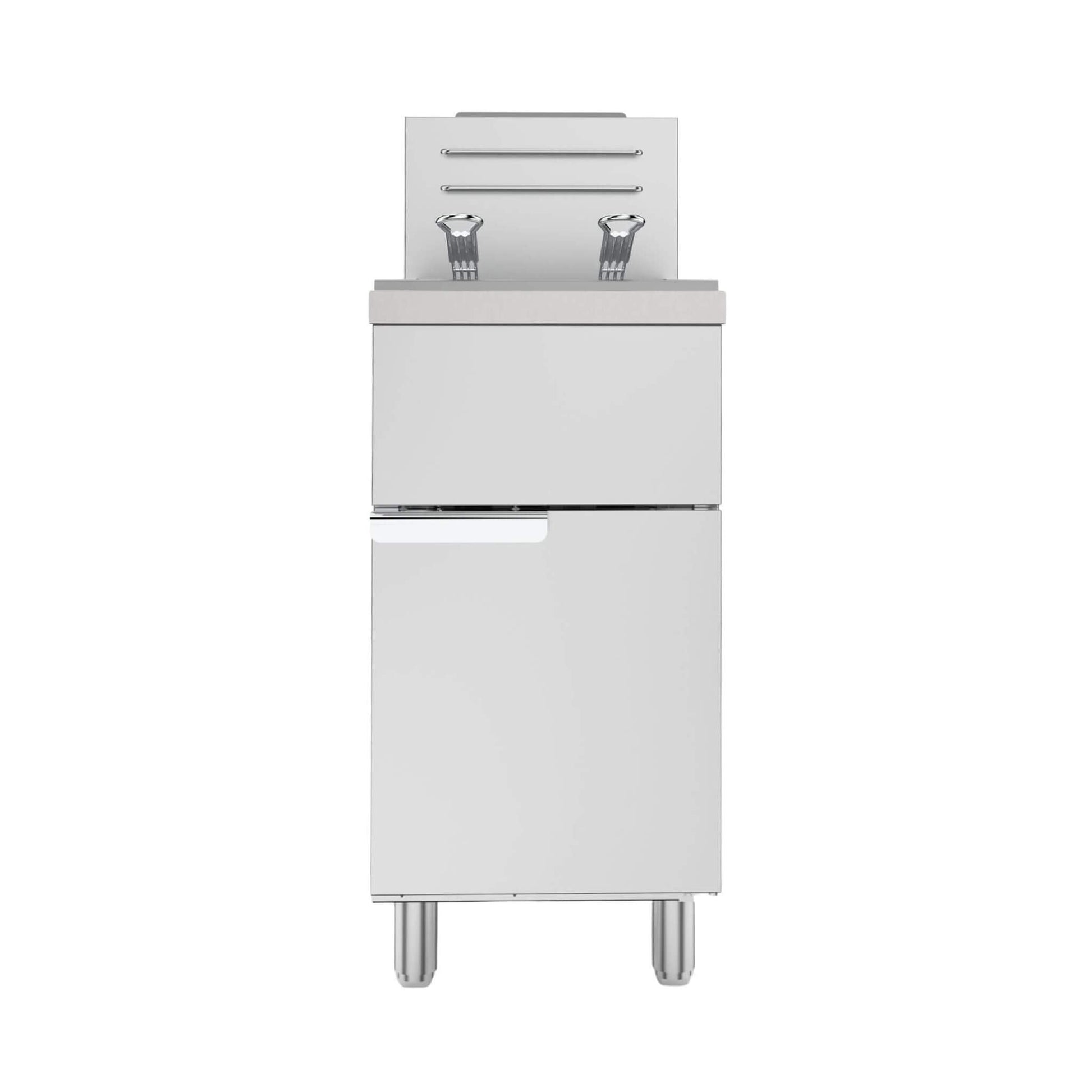 Heavy-Duty 120K BTU Commercial Stainless Steel Natural Gas Deep Fryer With Baskets (SAK97012)