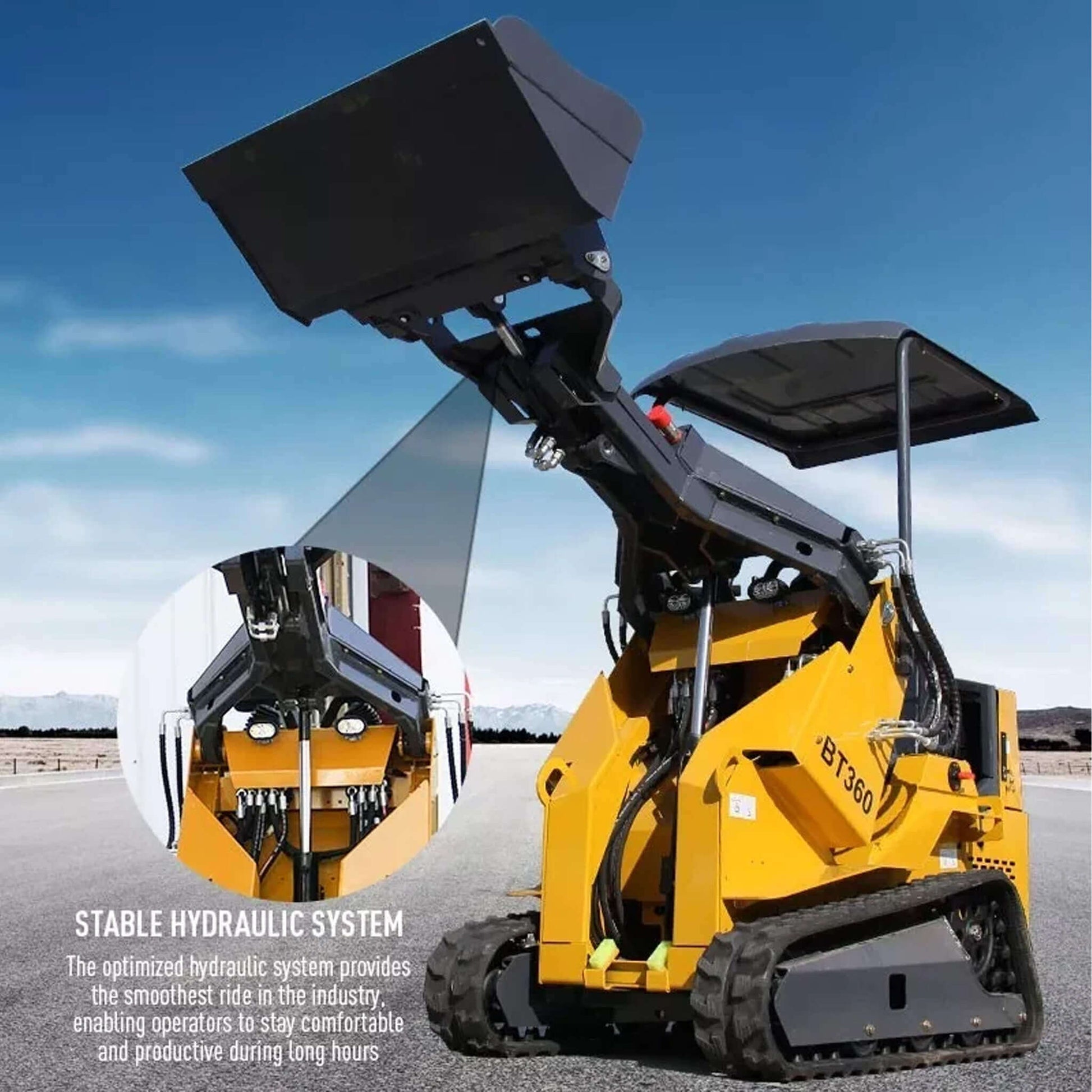 Heavy-Duty 13.5HP Mini Skid Steer Tracked Loader Crawler With Bucket (SAK39817)