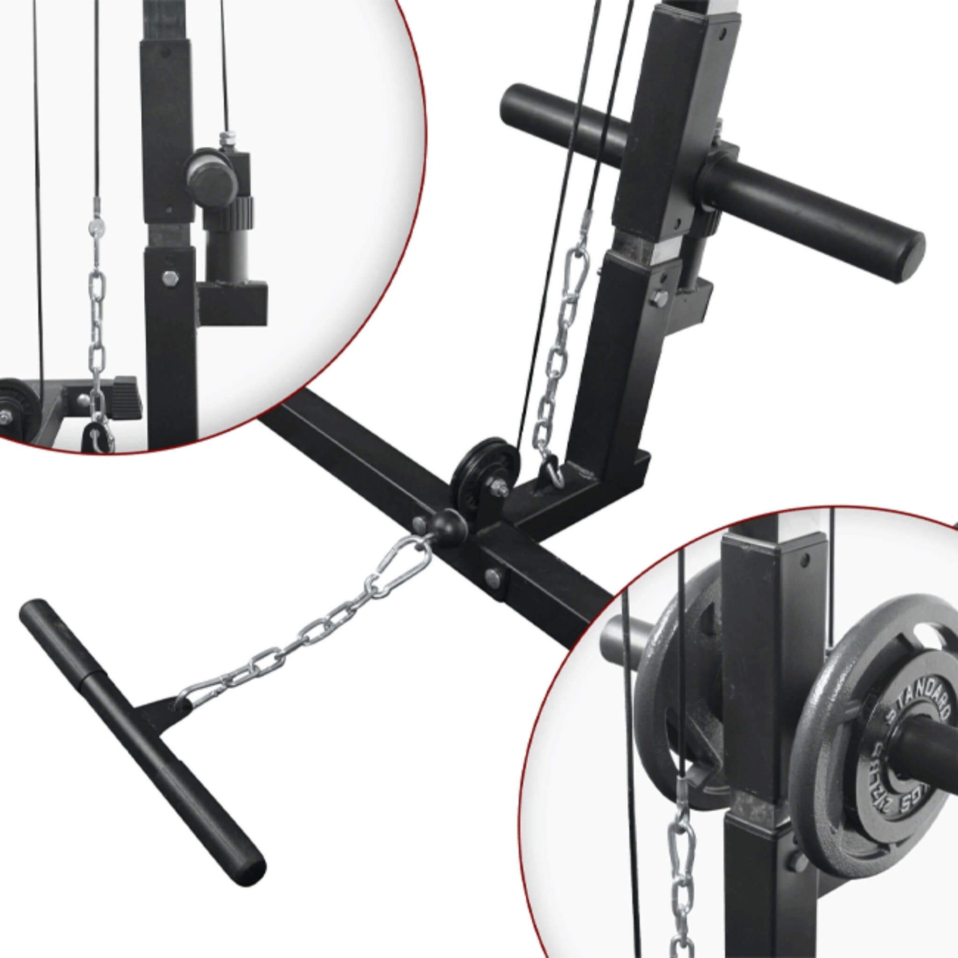 Rovix Heavy-Duty 1000LBS Professional Multi-Function Adjustable Power Cage Rack (SAK98149)