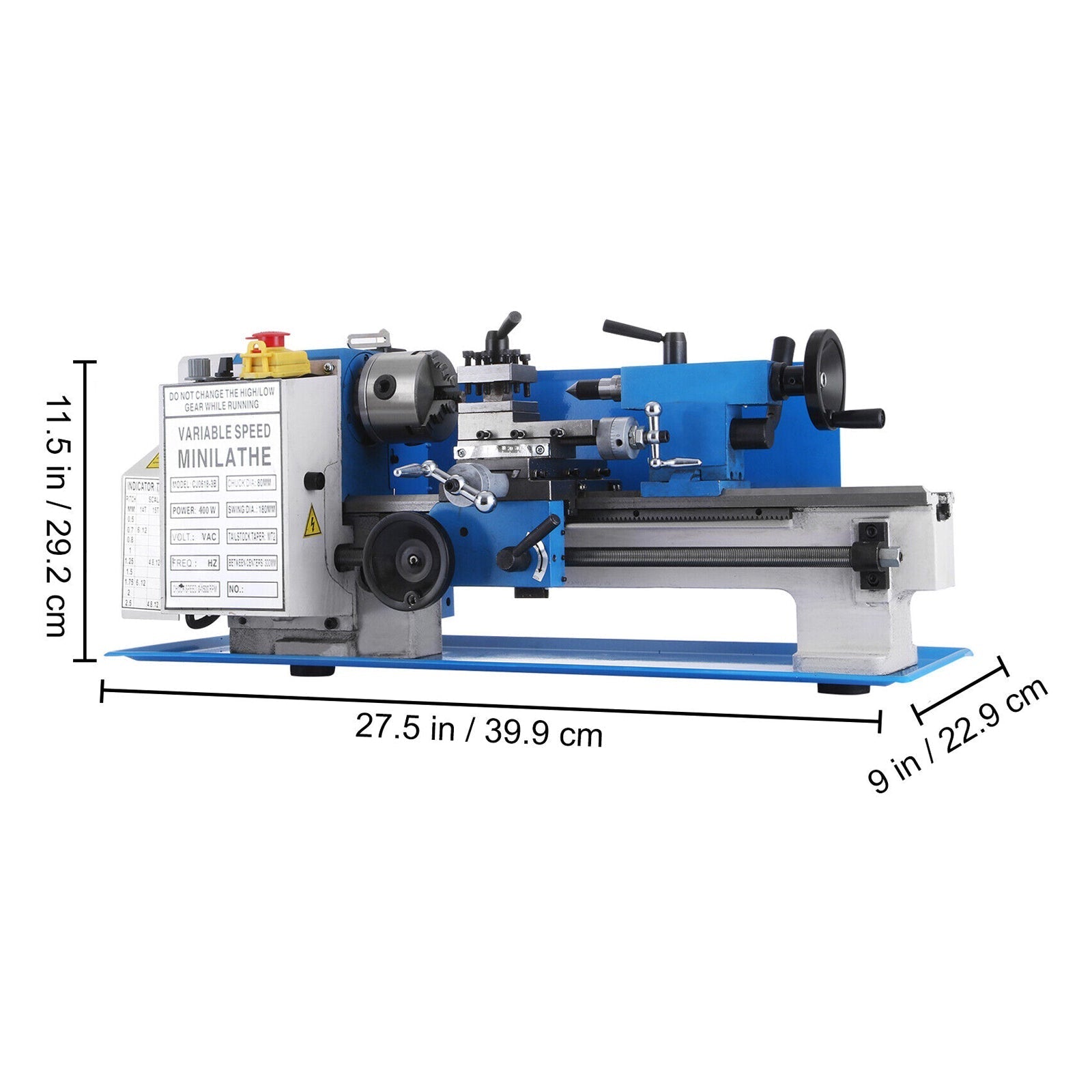 Heavy-Duty Small Bench Top Metalworking Lathe Machine W/ Accessories (7x12)" (94203871)