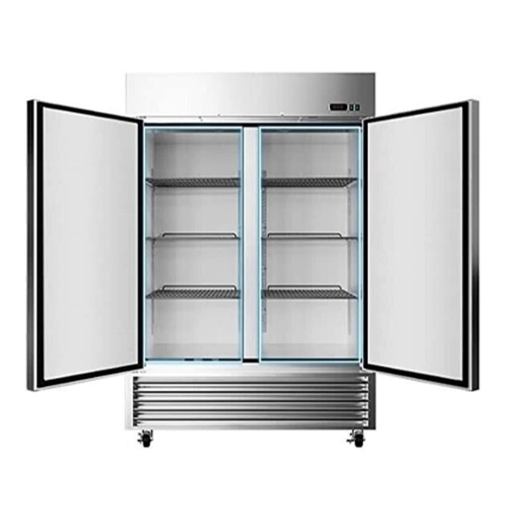 Large 49 Cu.Ft Two Door Stainless Steel Commercial Industrial Restaurant Freezer, 54-Inch (SAK57246)