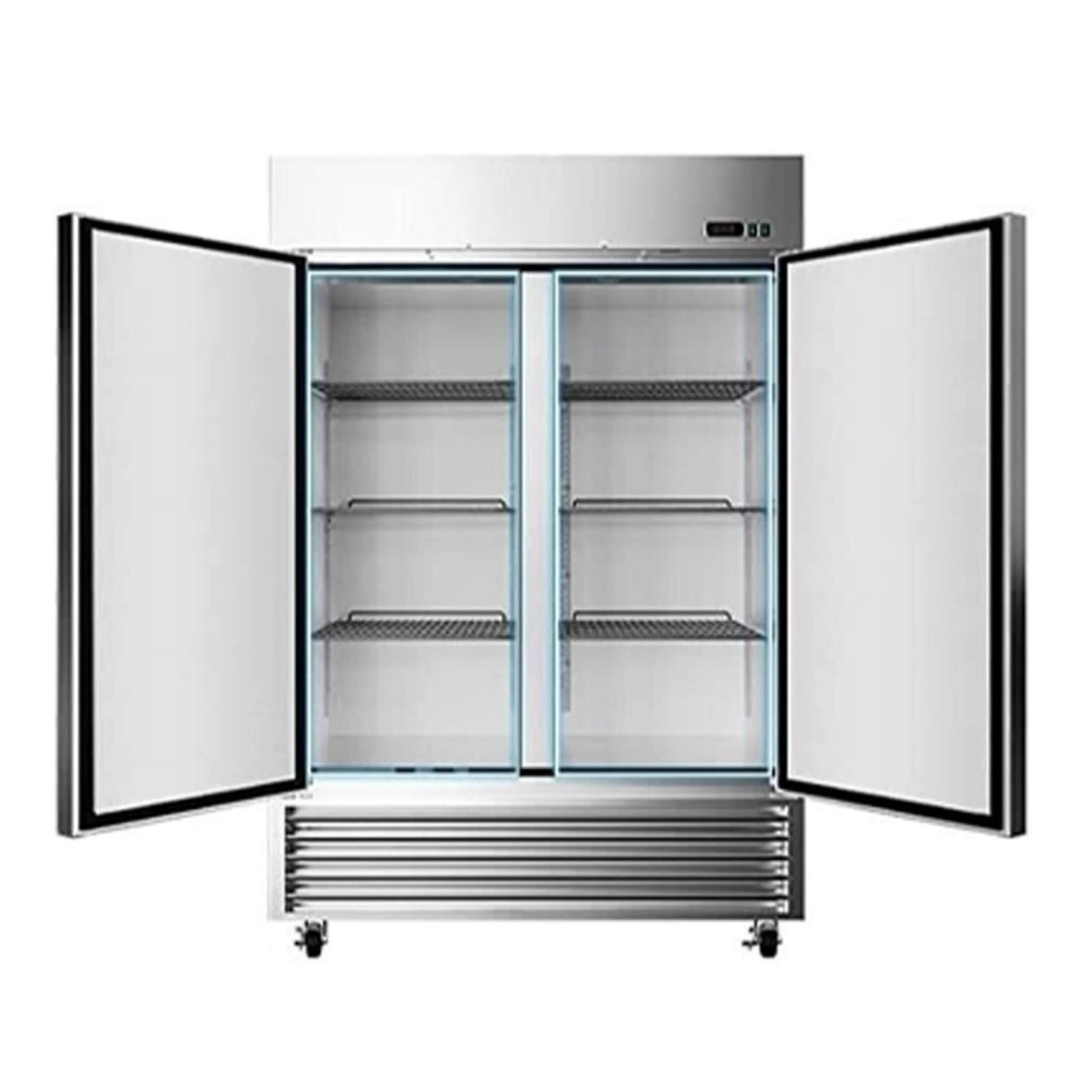 Large 49 Cu.Ft Two Door Stainless Steel Commercial Industrial Restaurant Freezer, 54-Inch (SAK57246)