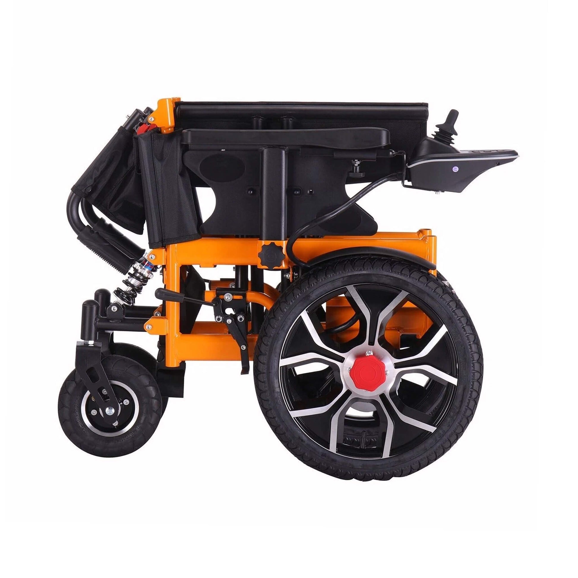 Motivo Heavy-Duty Ultralight All-Terrain Electric Airplane-Approved Foldable Wheelchair, 300LBS (SAK63147)