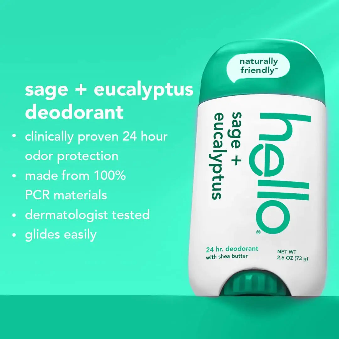 hello White Sage + Eucalyptus Deodorant With Shea Butter for Women & Men