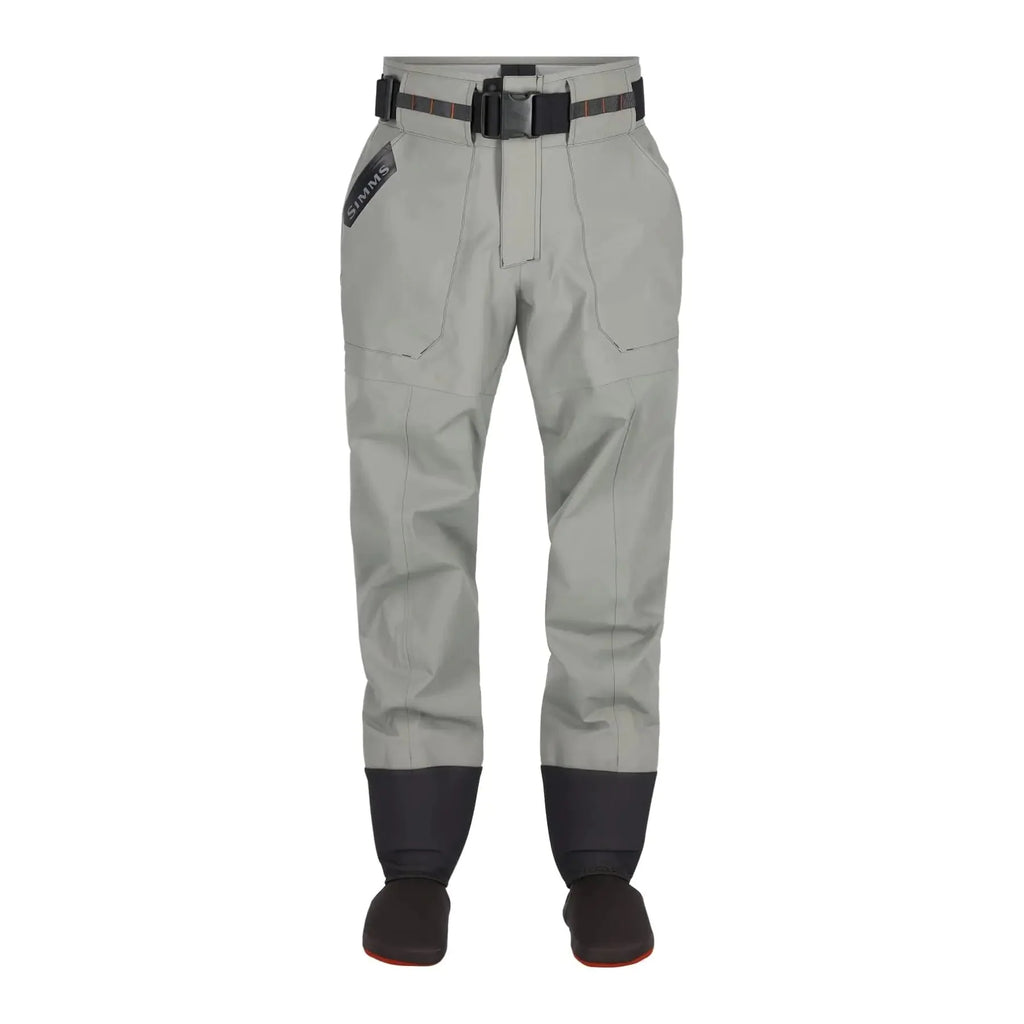 Simms Men’s Freestone Stockingfoot Fishing Wading Pants - Waterproof Lightweight and Breathable Warm Weather Fishing Pants - Smoke - X-Large 12-13 Foot