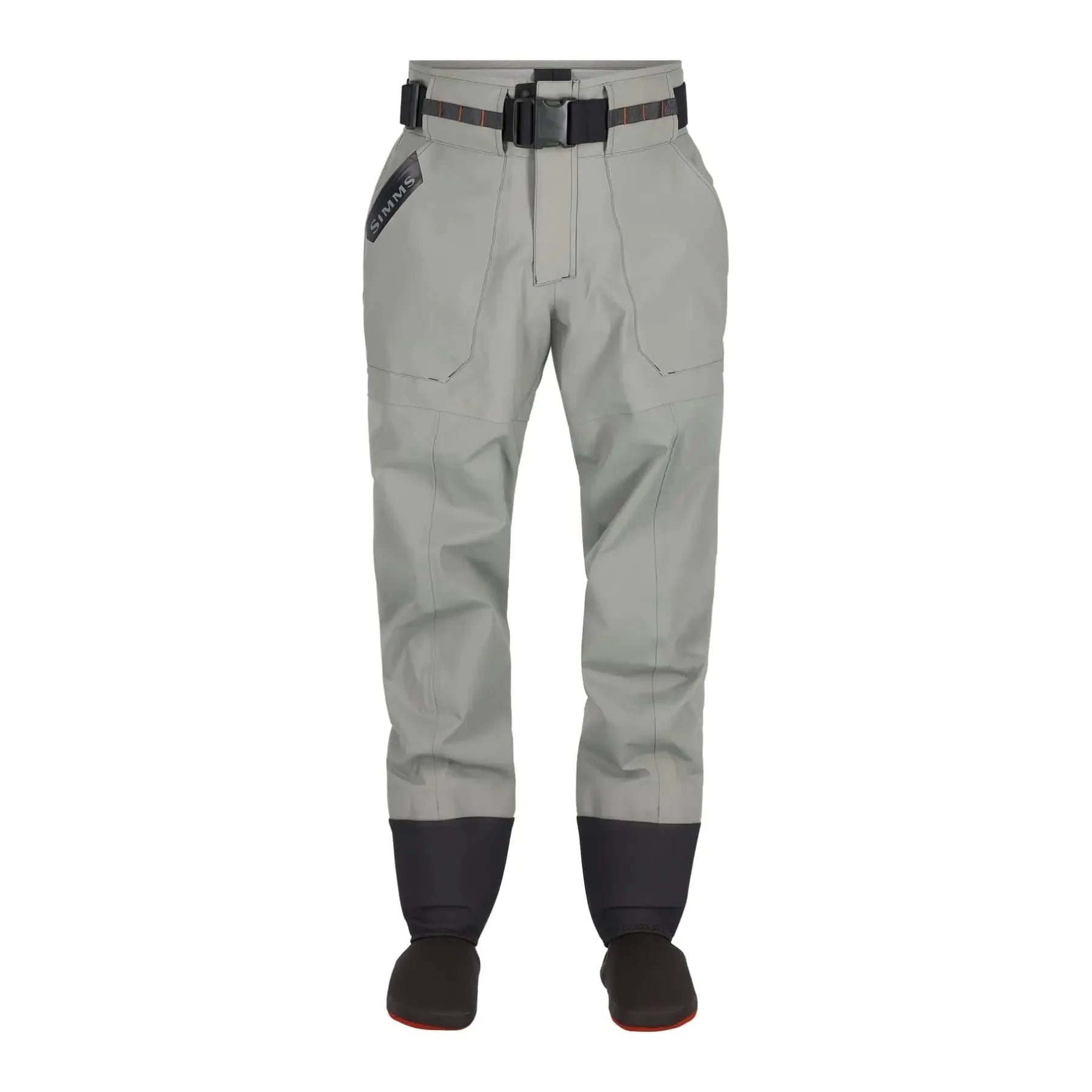 Simms Men’s Freestone Stockingfoot Fishing Wading Pants - Waterproof Lightweight and Breathable Warm Weather Fishing Pants - Smoke - X-Large 12-13 Foot