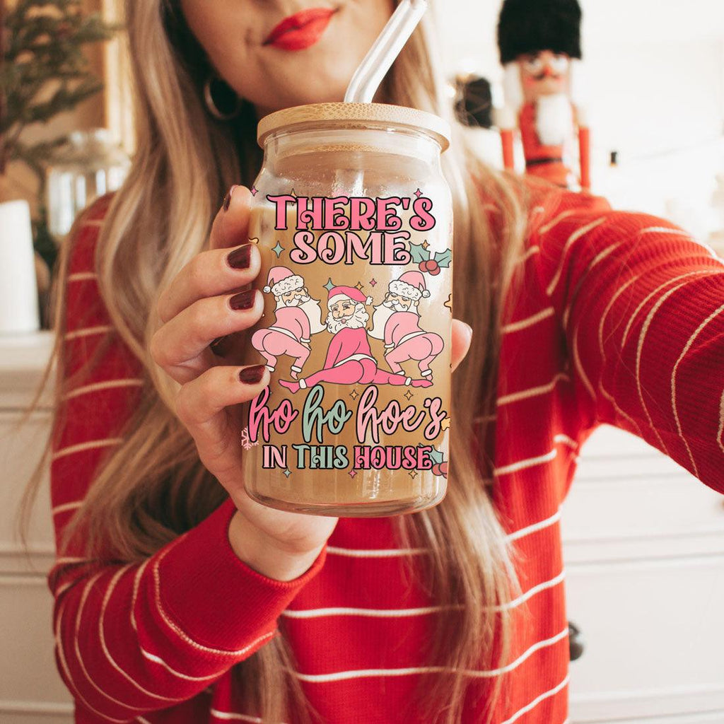 Funny Christmas Coffee Mug 17oz Pink Pastel Twerking Santa Naughty Holiday Cocoa Eggnog Cup