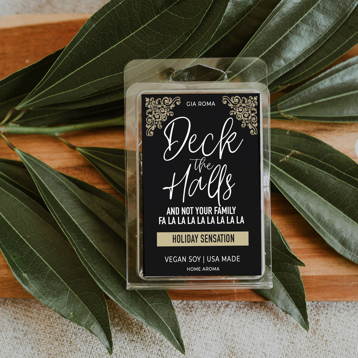 Holiday Sensation Scented Soy Candle Festive Citrus Spice Sweet Herbal Notes Holiday Home Fragrance