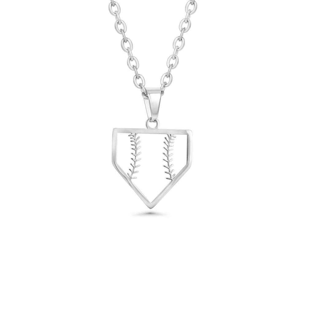Home Plate Baseball Necklace