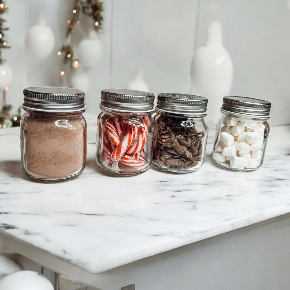 Hot Cocoa Bar Mason Jar Kit DIY Hot Chocolate Mix Gift Set With Toppings