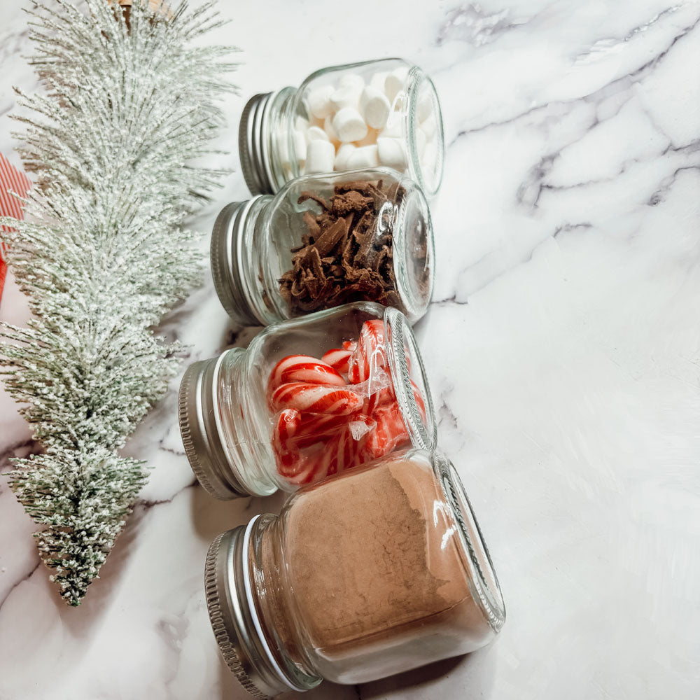 Hot Cocoa Bar Mason Jar Kit DIY Hot Chocolate Mix Gift Set With Toppings