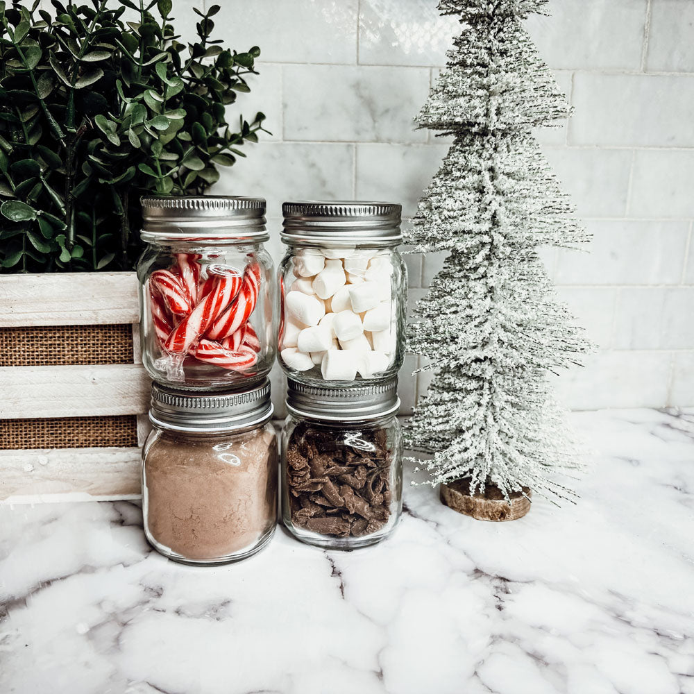 Hot Cocoa Bar Mason Jar Kit DIY Hot Chocolate Mix Gift Set With Toppings