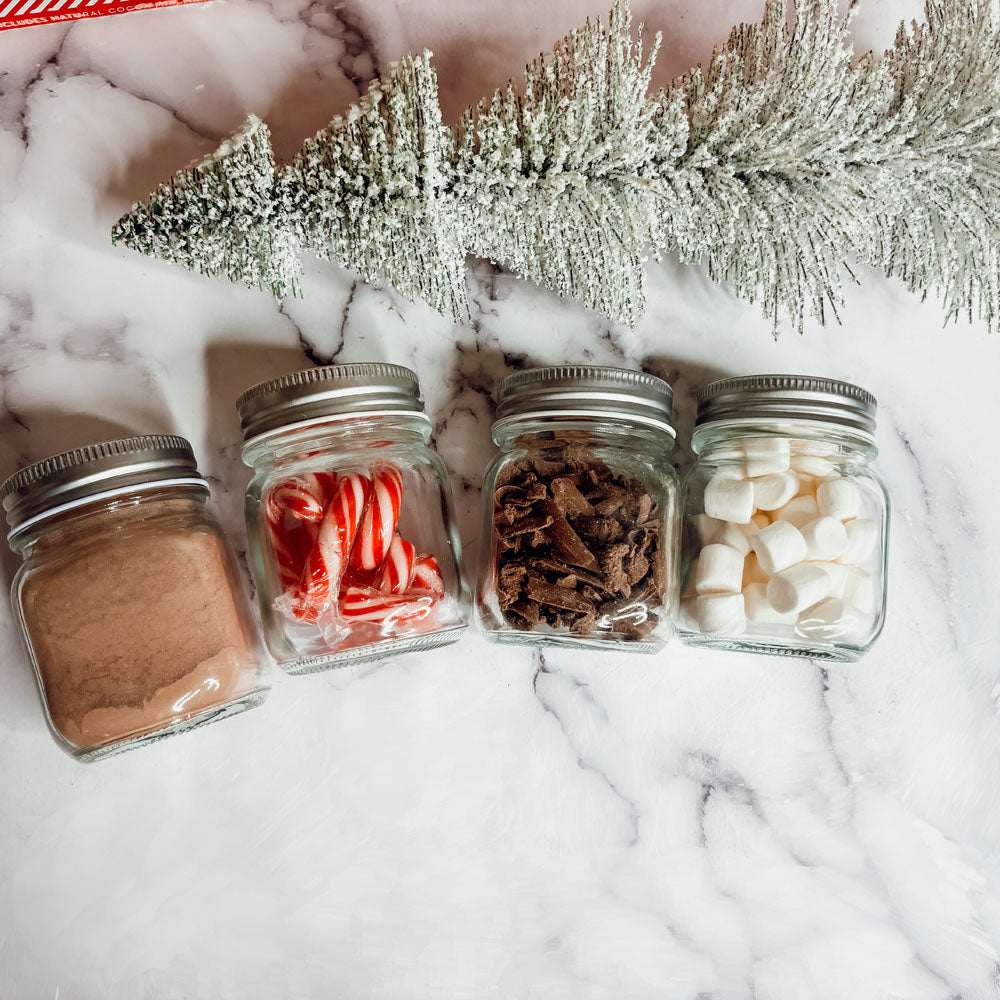 Hot Cocoa Bar Mason Jar Kit DIY Hot Chocolate Mix Gift Set With Toppings