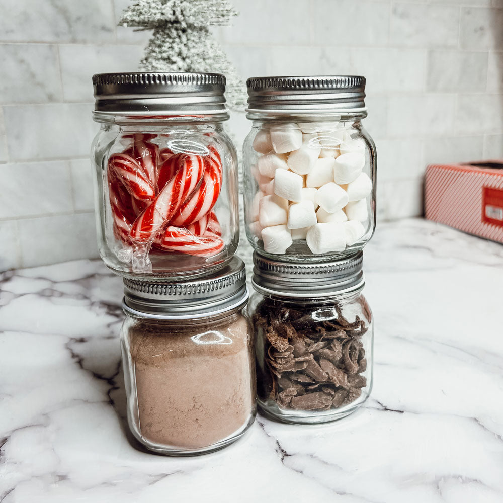 Hot Cocoa Bar Mason Jar Kit DIY Hot Chocolate Mix Gift Set With Toppings