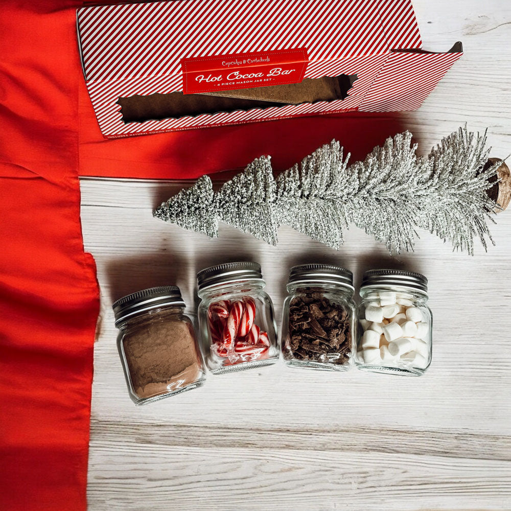 Hot Cocoa Bar Mason Jar Kit DIY Hot Chocolate Mix Gift Set With Toppings