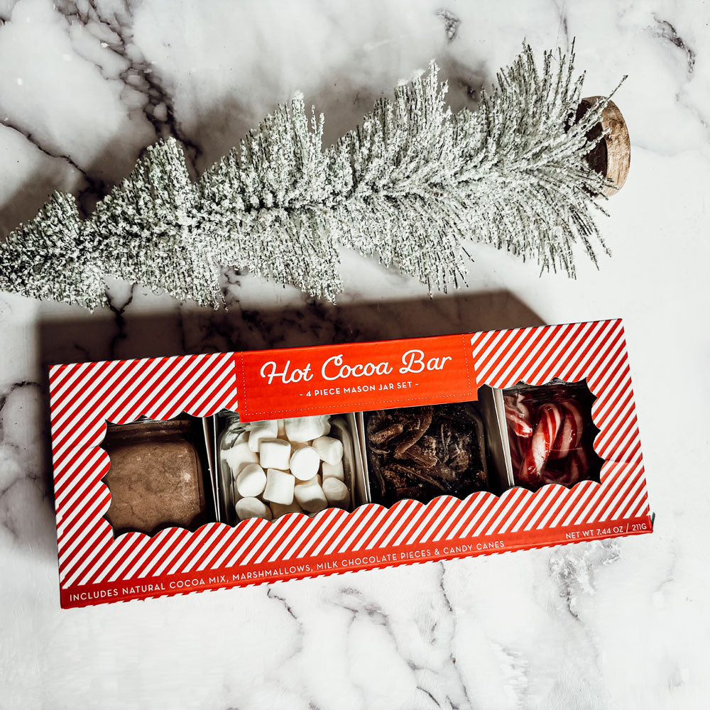 Hot Cocoa Bar Mason Jar Kit DIY Hot Chocolate Mix Gift Set With Toppings