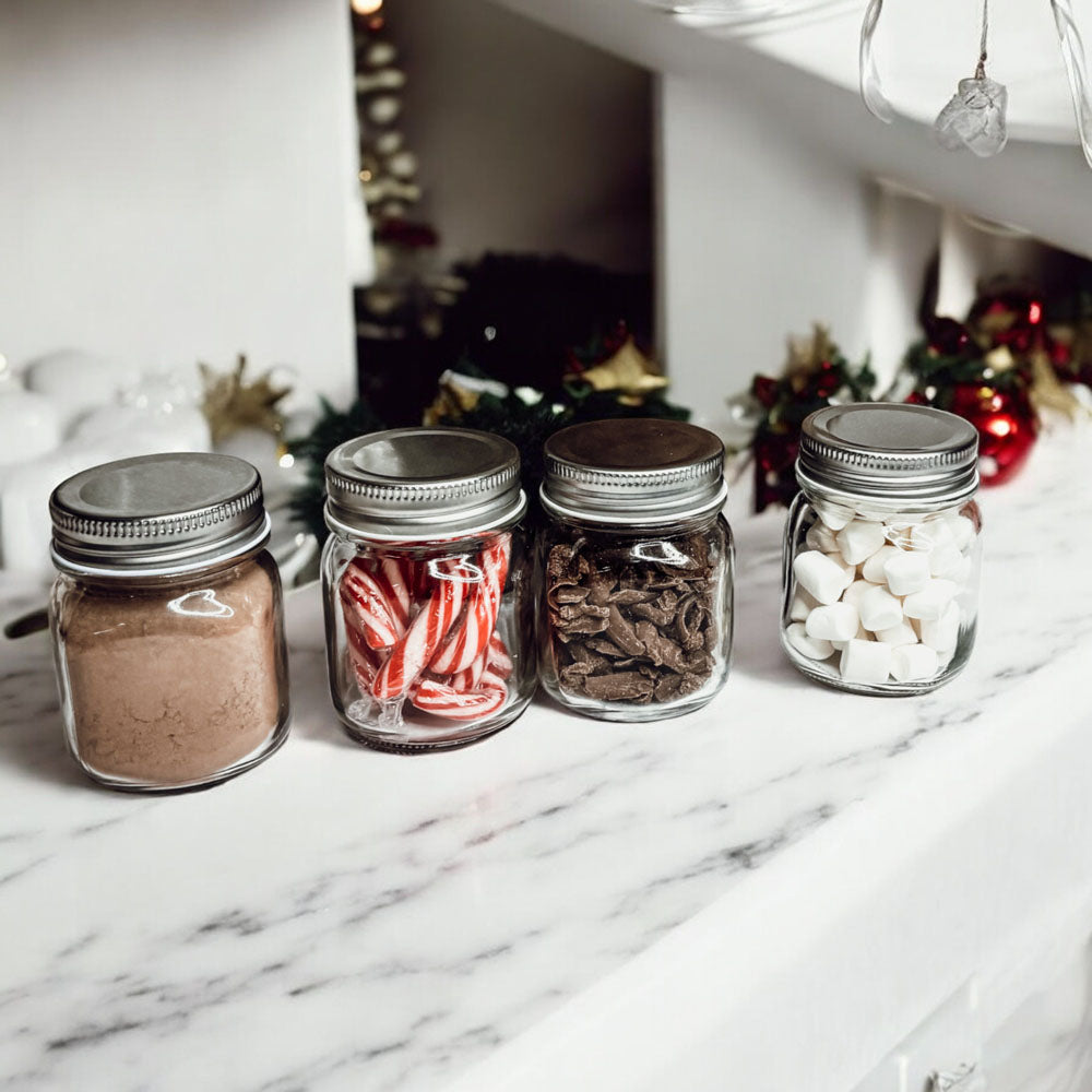 Hot Cocoa Bar Mason Jar Kit DIY Hot Chocolate Mix Gift Set With Toppings