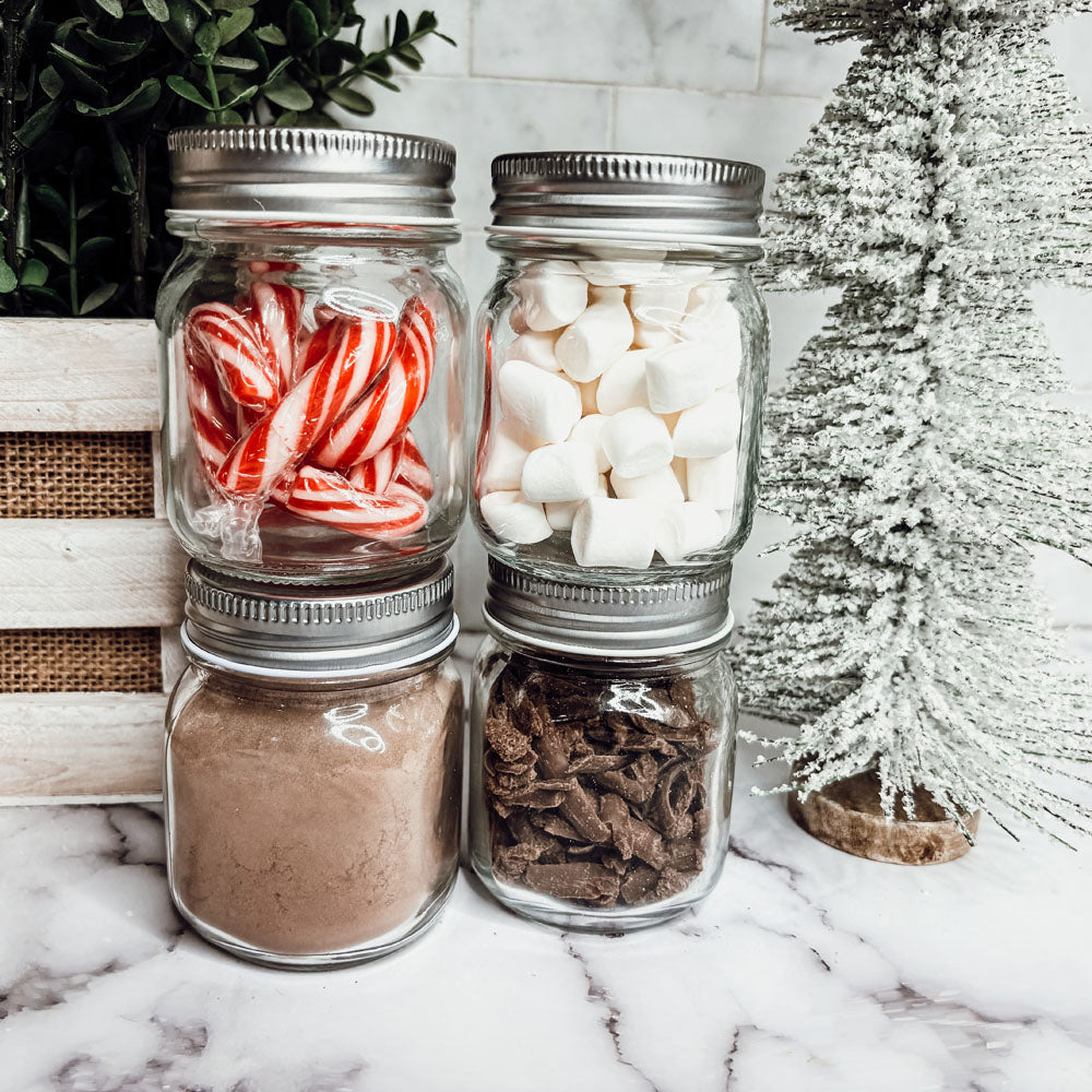 Hot Cocoa Bar Mason Jar Kit DIY Hot Chocolate Mix Gift Set With Toppings