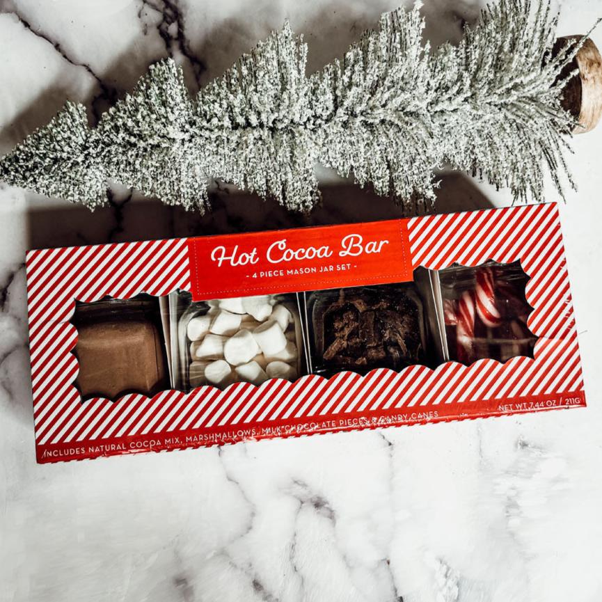 Hot Cocoa Bar Mason Jar Kit DIY Hot Chocolate Mix Gift Set With Toppings