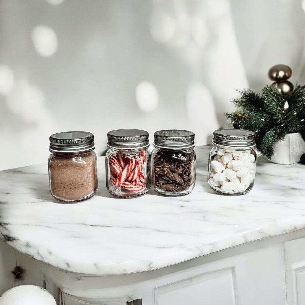 Hot Cocoa Bar Mason Jar Kit DIY Hot Chocolate Mix Gift Set With Toppings