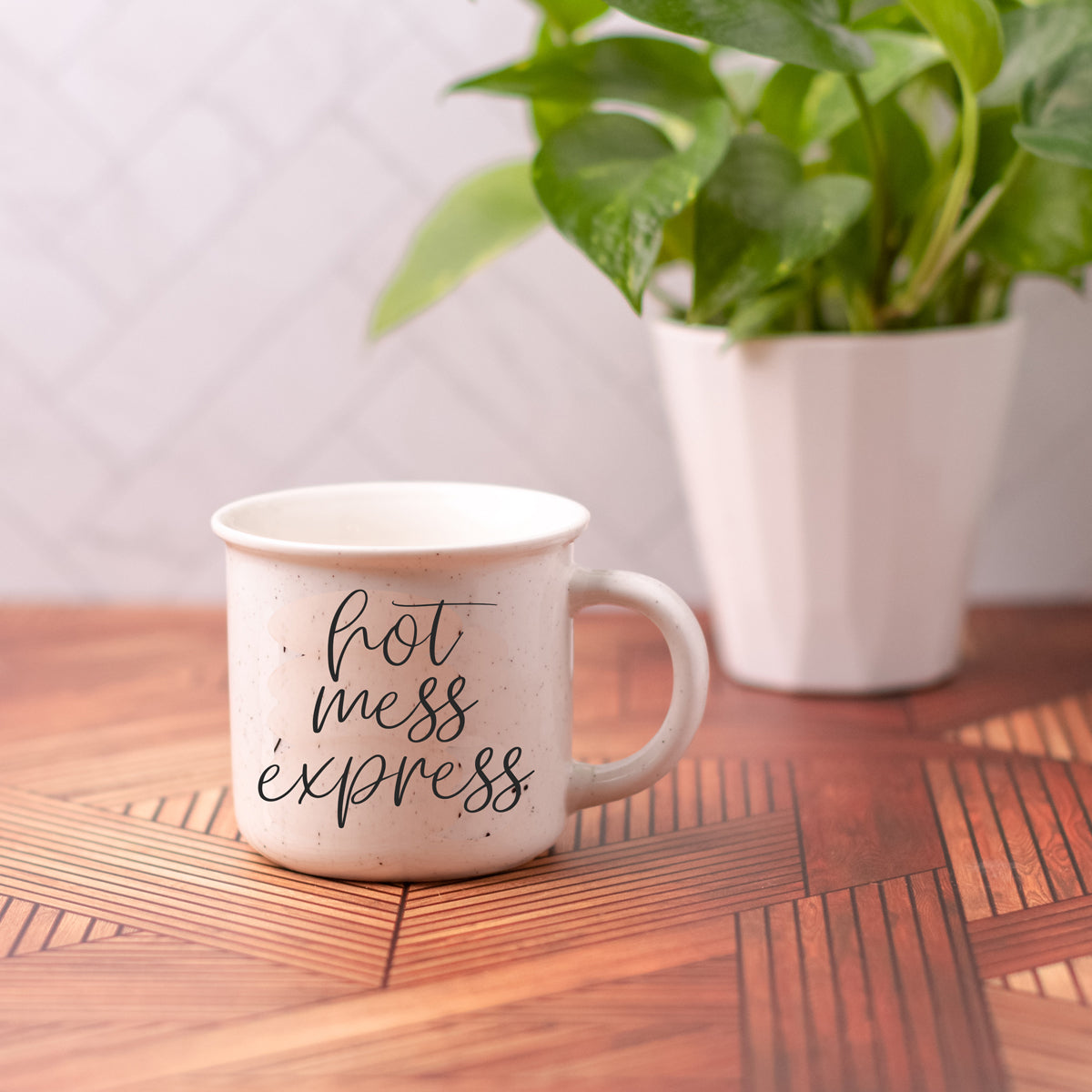Hot Mess Express Ceramic Coffee Mug 14.5oz Double Sided Funny Owners Signature