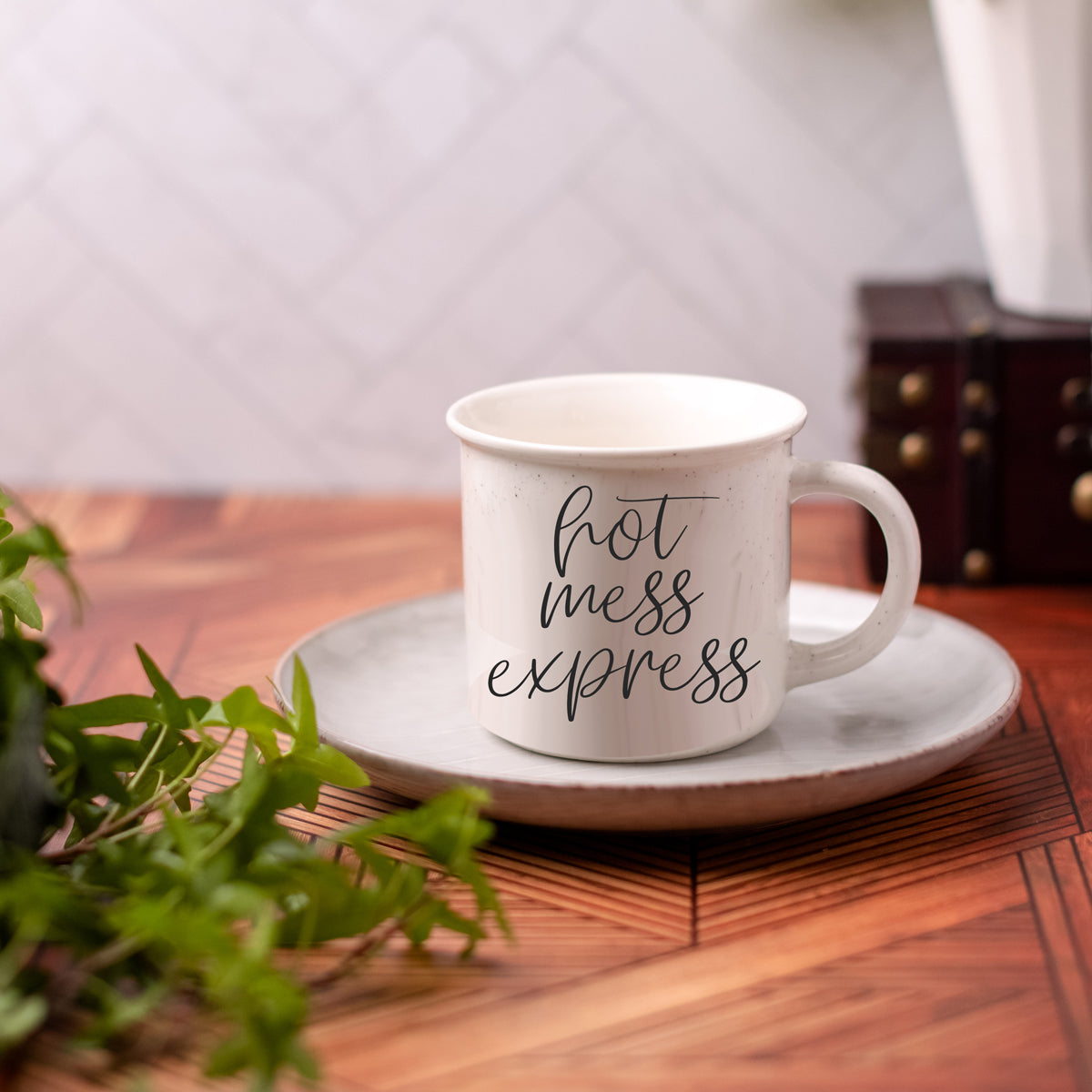 Hot Mess Express Ceramic Coffee Mug 14.5oz Double Sided Funny Owners Signature