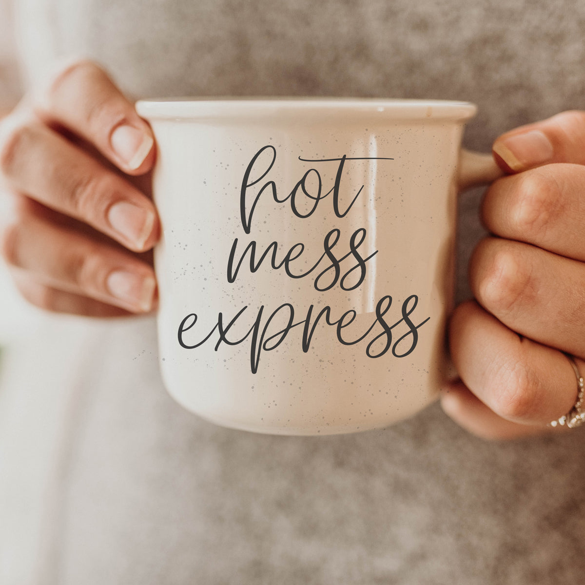Hot Mess Express Ceramic Coffee Mug 14.5oz Double Sided Funny Owners Signature