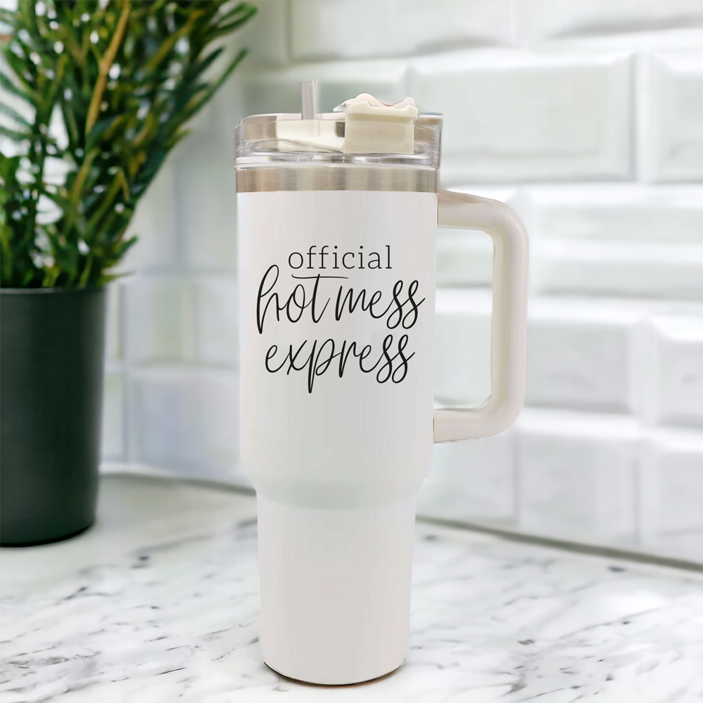 Hot Mess 40oz Tumbler With Lid And Straw - Insulated Travel Cup