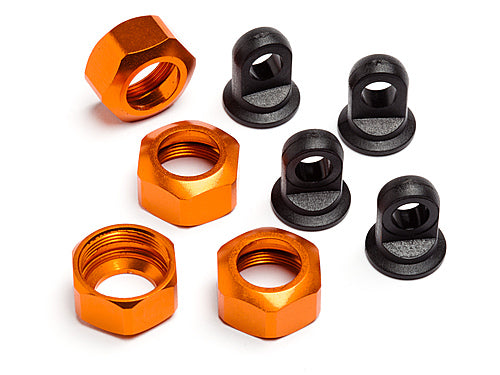 HPI Racing Shock Caps for 101090 101091 and 101185 Trophy Series 4pcs (Orange)