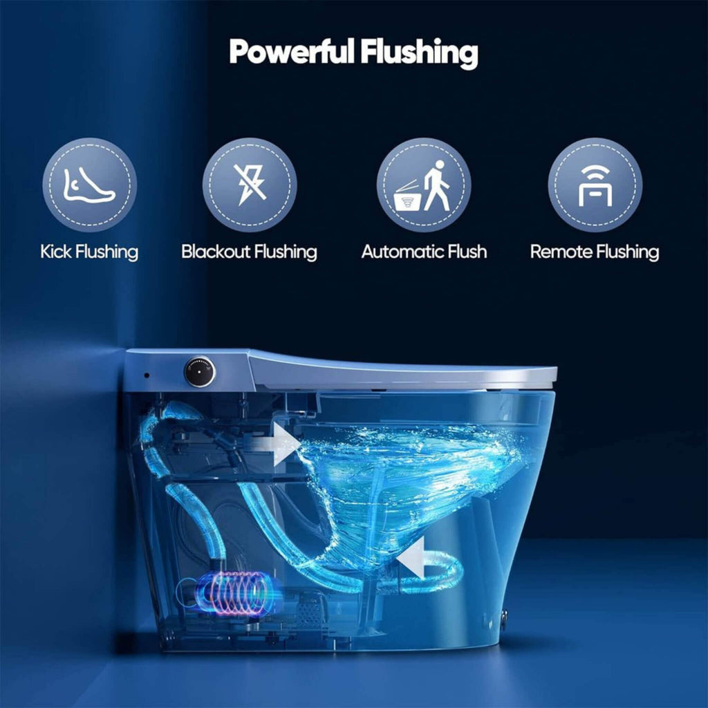 Nuvia Premium High-Power Flush Smart Toilet With Built-In Bidet And Elongated Heated Seat (SAK73926)