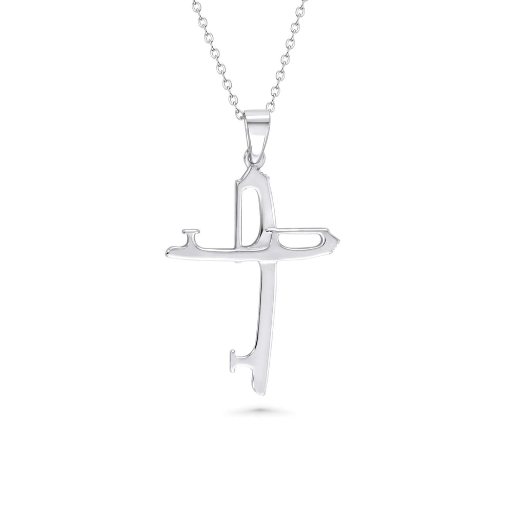 Ice Skating Cross Necklace