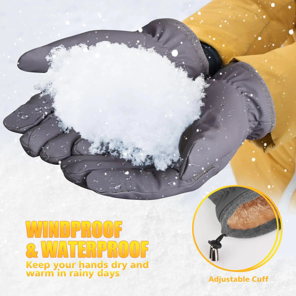 ihuan Winter Gloves Waterproof Windproof Mens Women