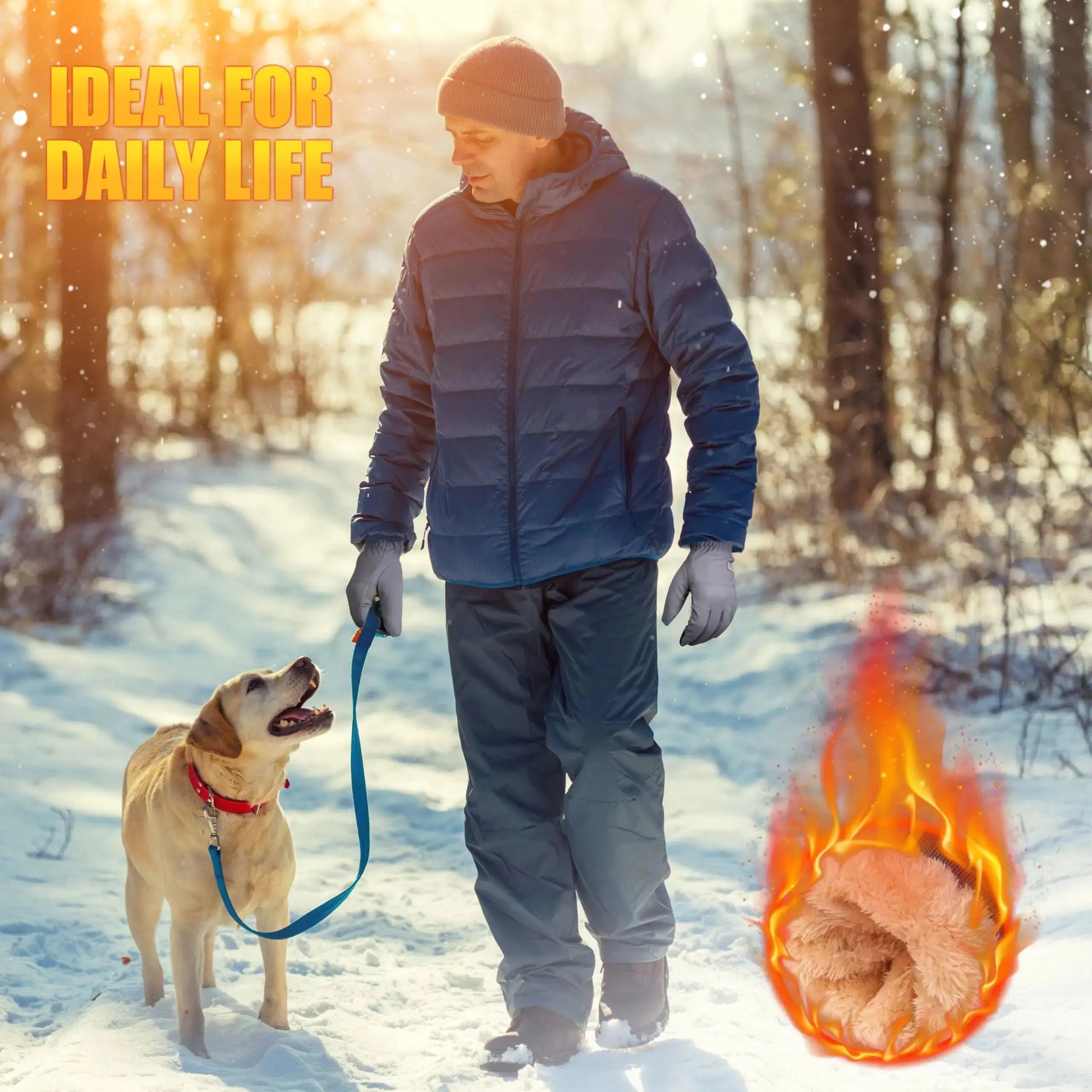 ihuan Winter Gloves Waterproof Windproof Mens Women