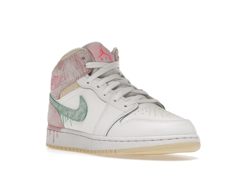 Air Jordan 1 Mid SE GS "Paint Drip"
