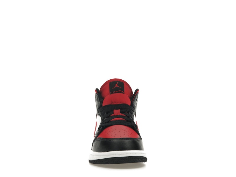 Air Jordan 1 Mid Black Fire Red (PS)