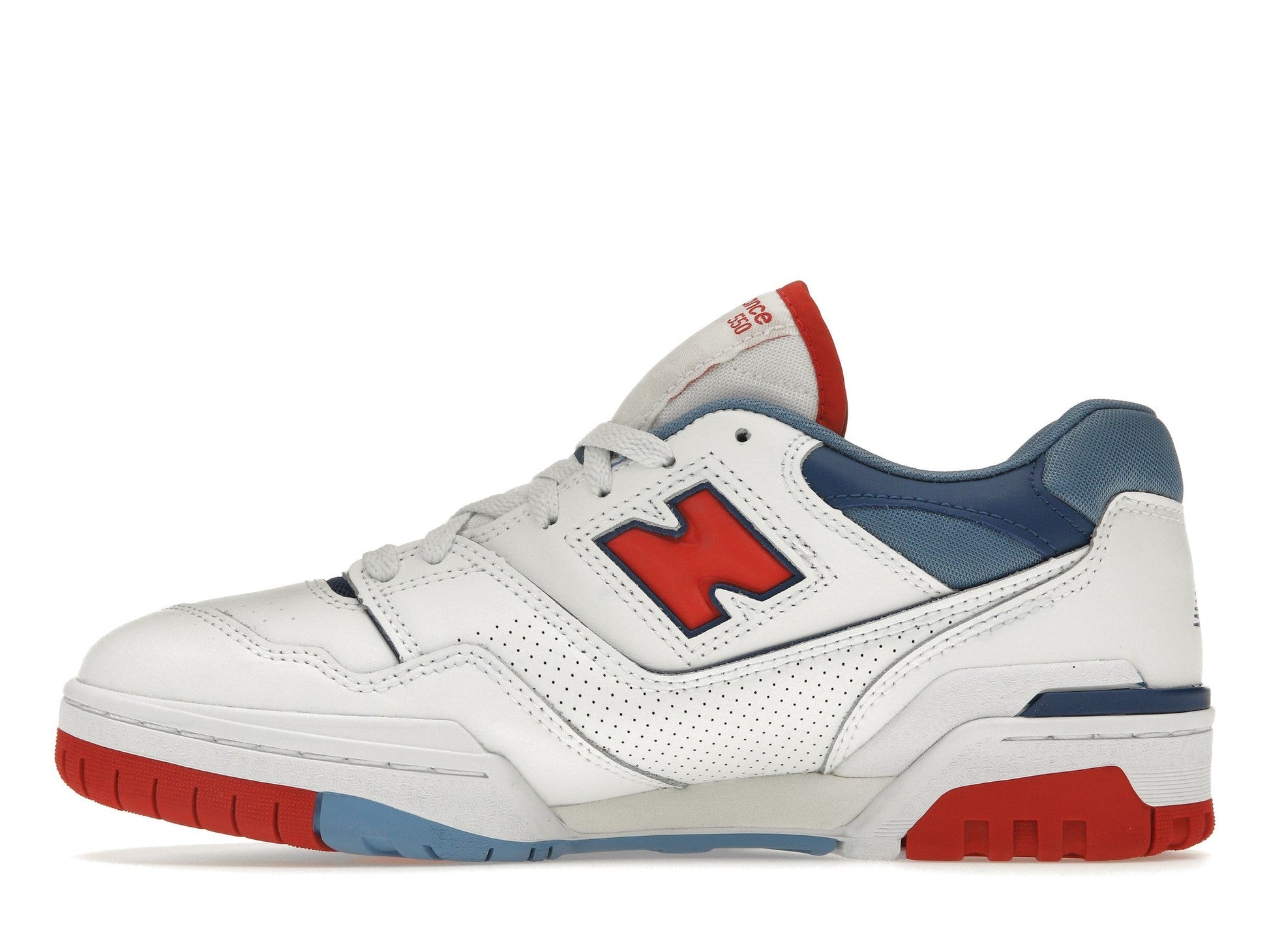New Balance 550 White True Red Atlantic Blue