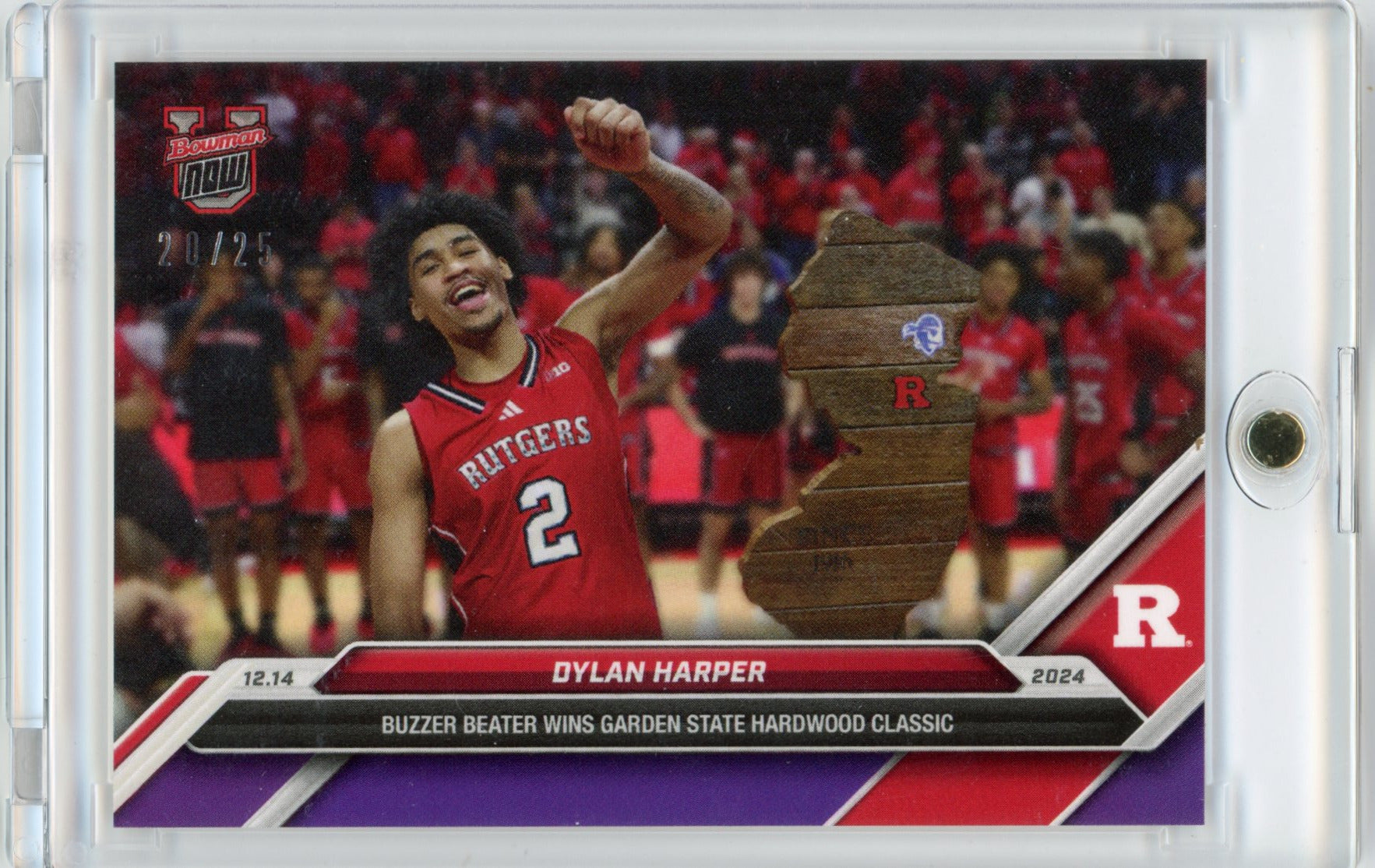 2024 Topps Bowman U Now Dylan Harper #30 Purple #/25 Rutgers Scarlet Knights Rookie RC Basketball Card